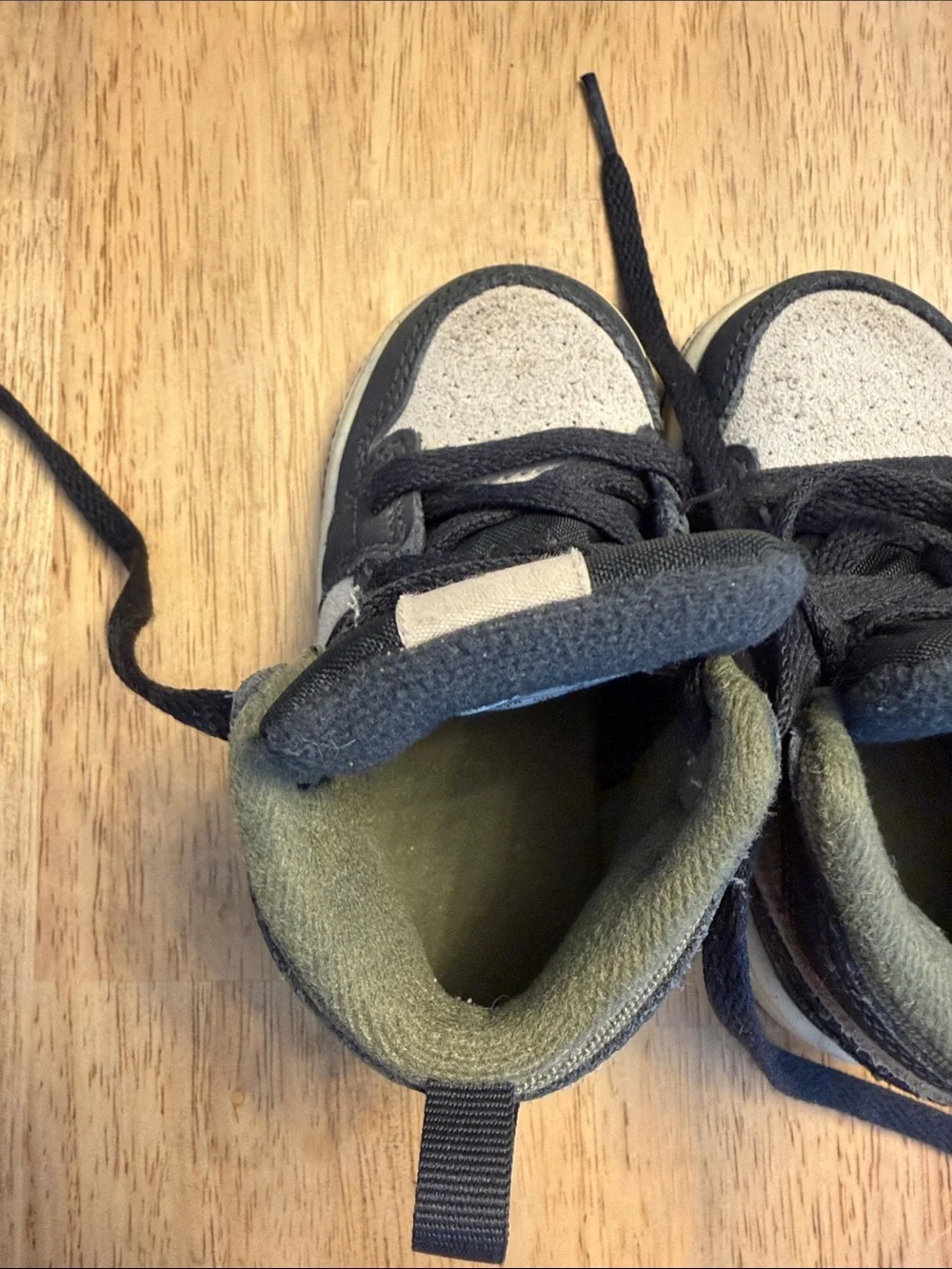 Nike Toddler High-Top Sneakers in Black and Gray
